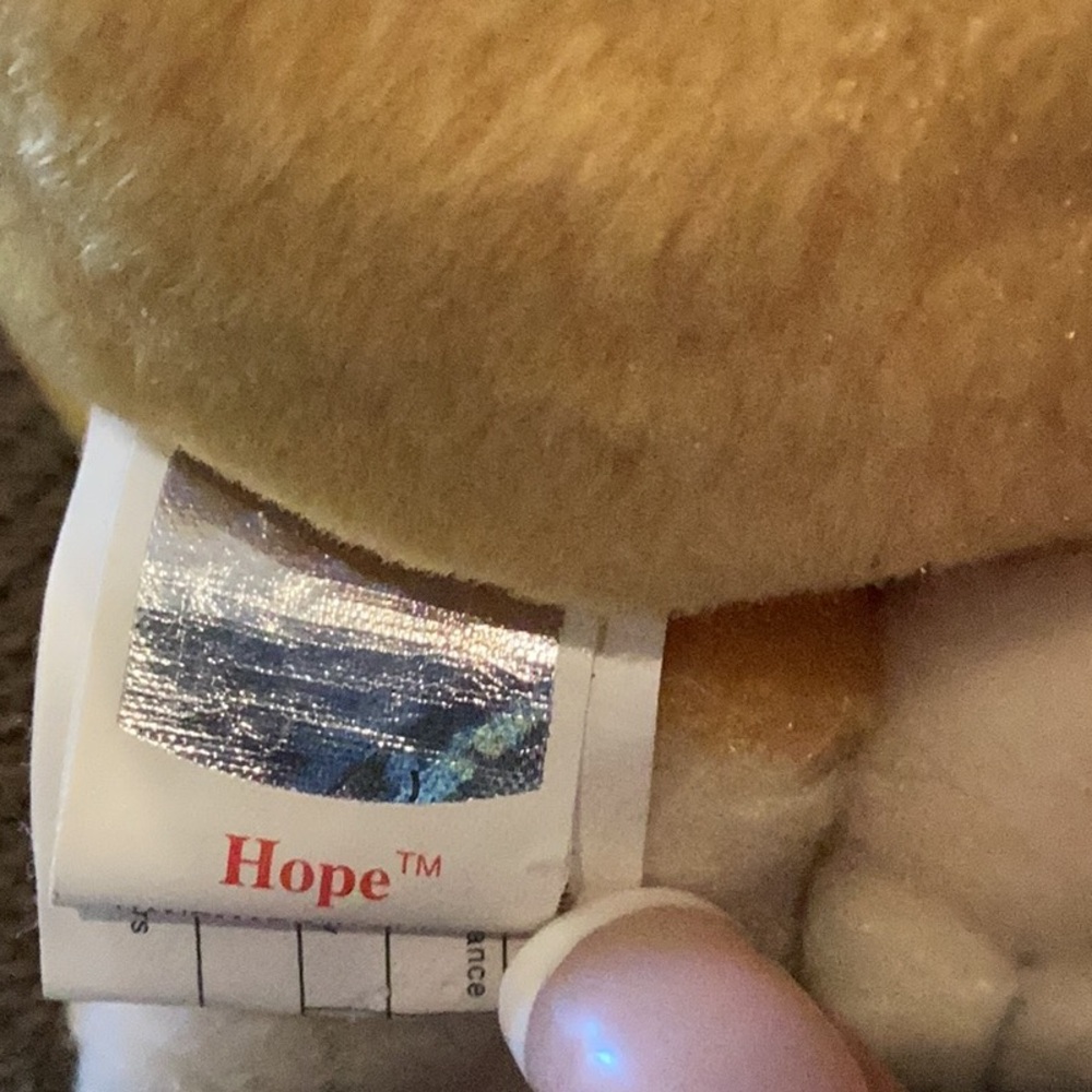Ty HOPE Bear Beanie Baby Vintage Plush - Picture 5 of 8